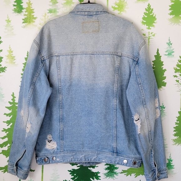 Guess Oversized Denim Rhinestone Jacket - Picture 7 of 10